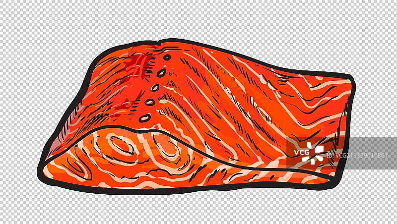 料理生鱼块三文鱼图片素材