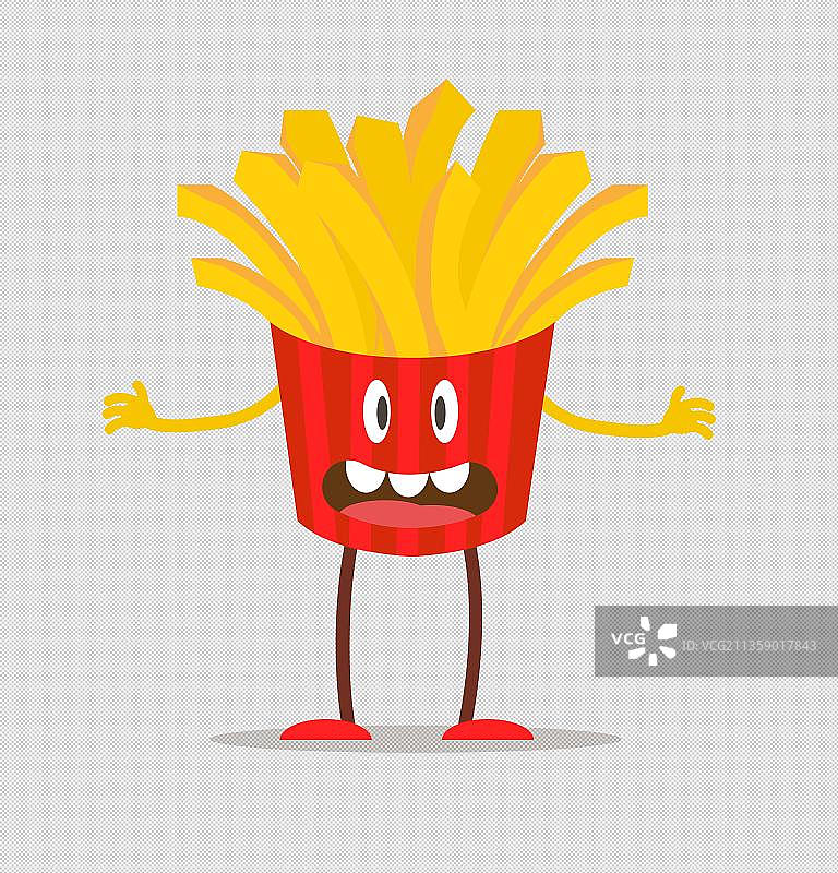 薯条卡通形象图片素材