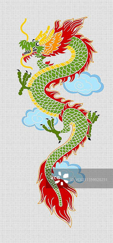 中国传统龙的元素图片素材