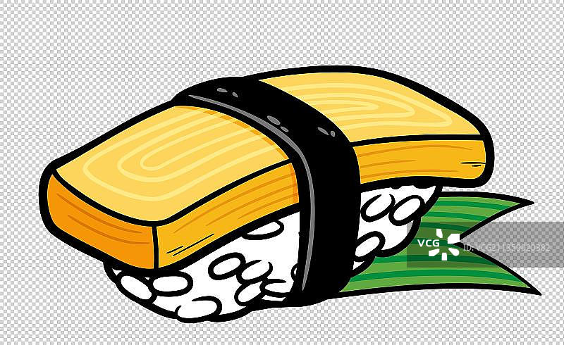 美味的玉子寿司插画图片素材