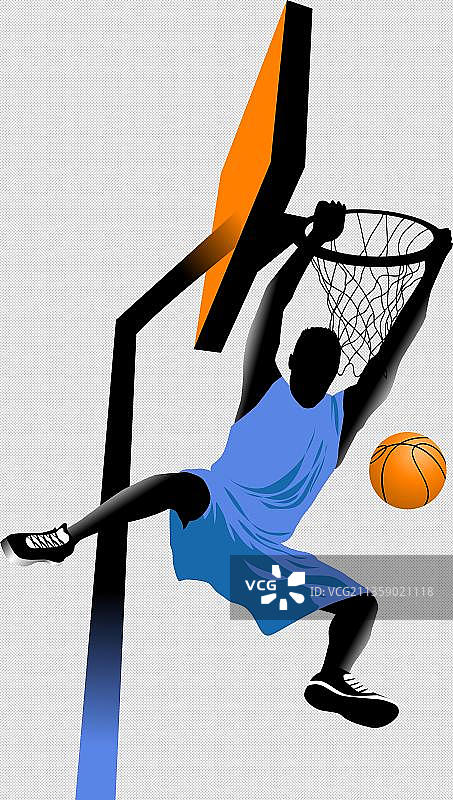 高清帅气灌篮动作图片素材