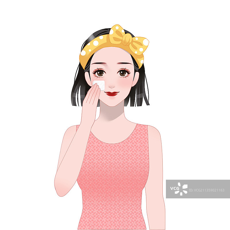 护肤女孩图片素材