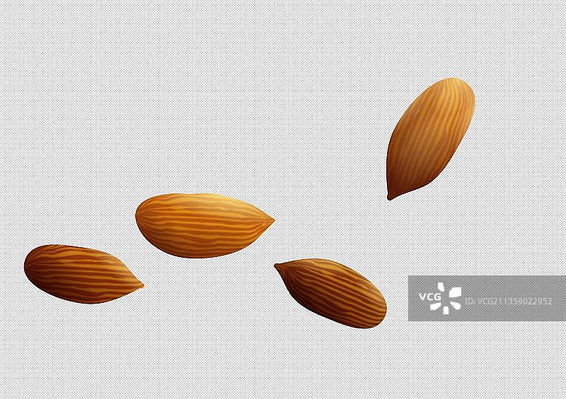 卡通坚果杏仁果图片素材