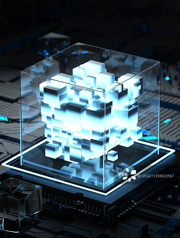 芯片酷炫创意科技场景图片素材