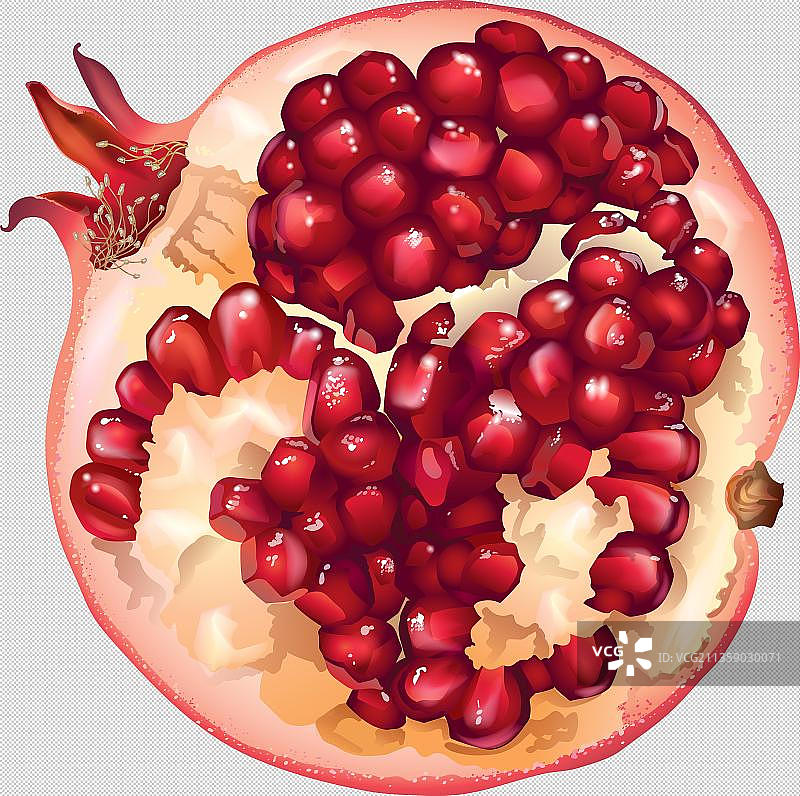 卡通半个石榴图片素材