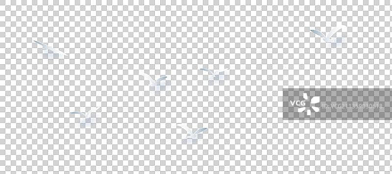 白色剪纸大雁元素图片素材