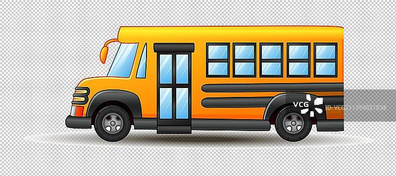 黄色卡通校车图片素材