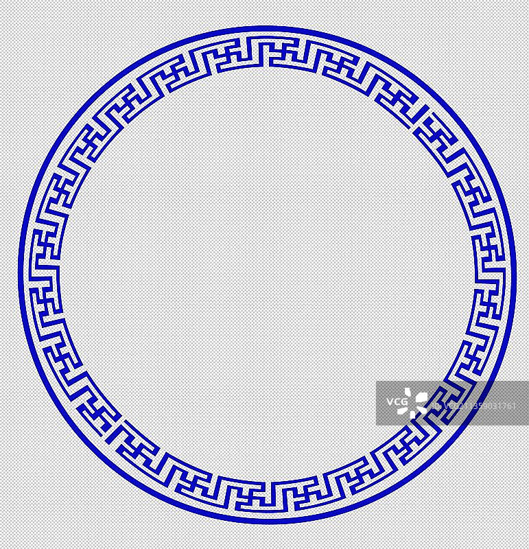 青花瓷圆形图案图片素材