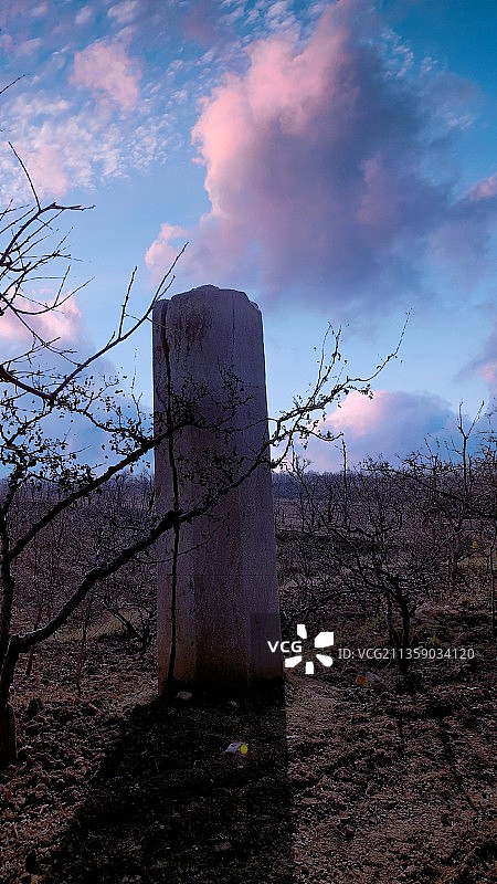 大唐余晖 大唐帝陵---唐丰陵华表图片素材