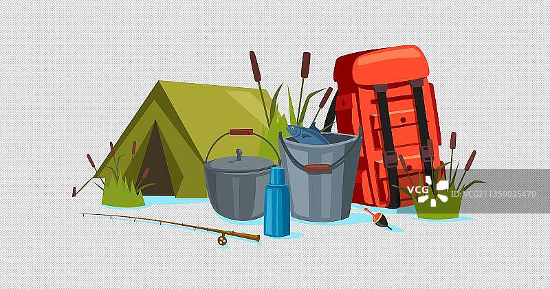 帐篷铁桶图片素材