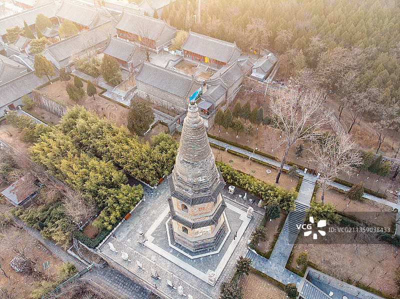 房山云居寺航拍图片素材