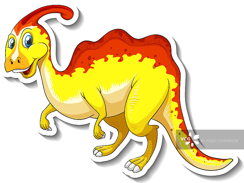 副栉龙卡通角色贴纸图片素材