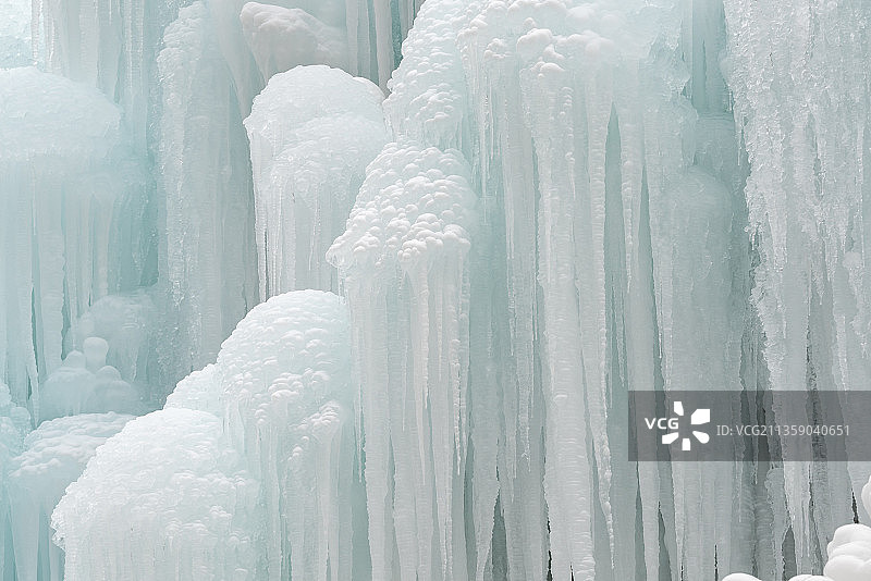冬季冰凌冰瀑自然景观图片素材