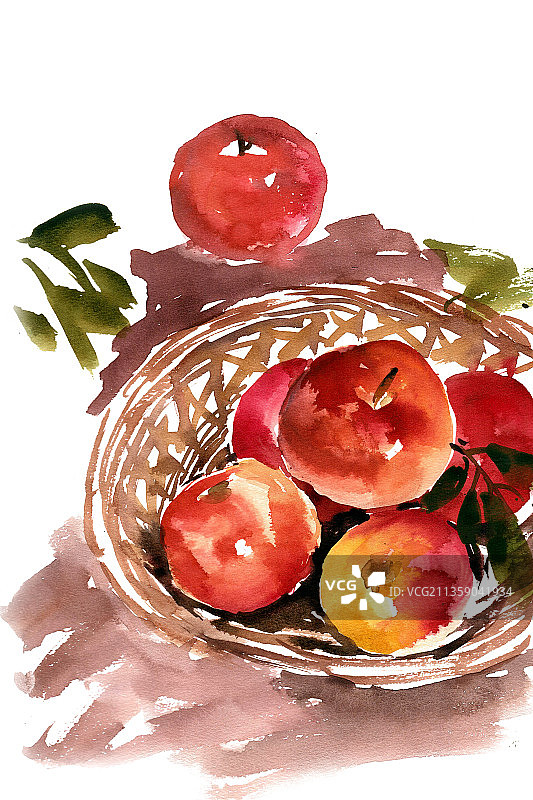 筐中的苹果图片素材