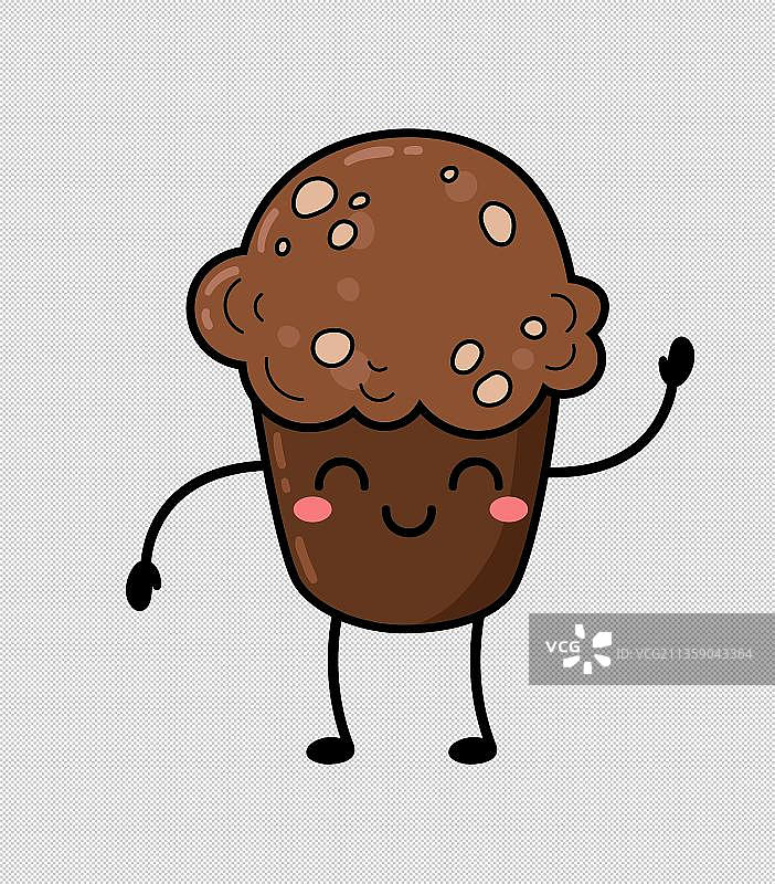 巧克力杯子蛋糕表情包图片素材