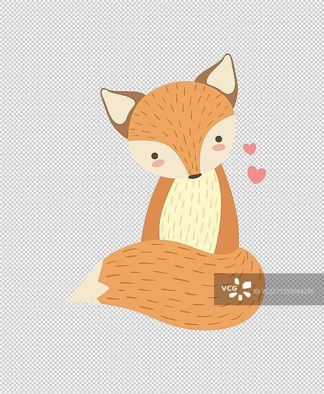 手绘卡通狐狸图片图片素材