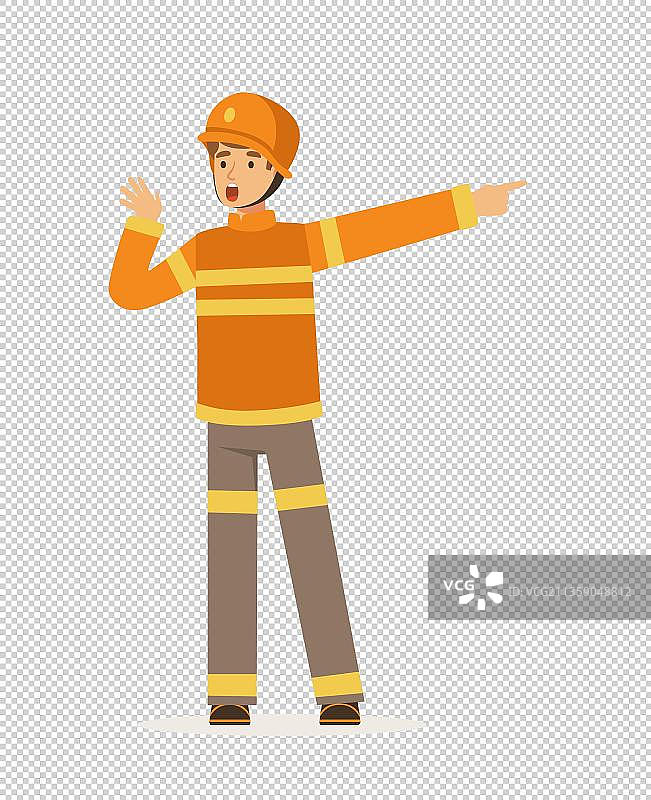 正在指挥的消防员图片素材
