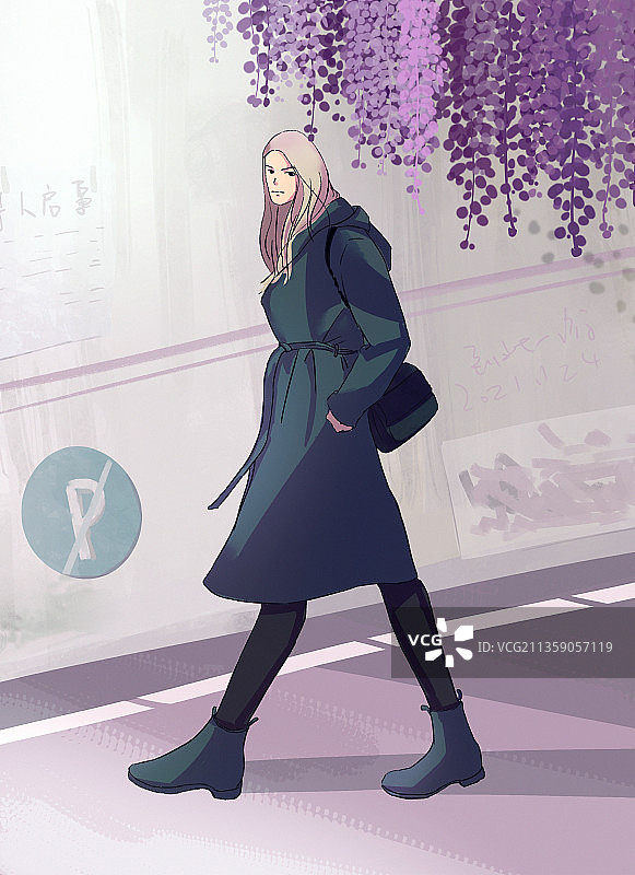 一个人图片素材