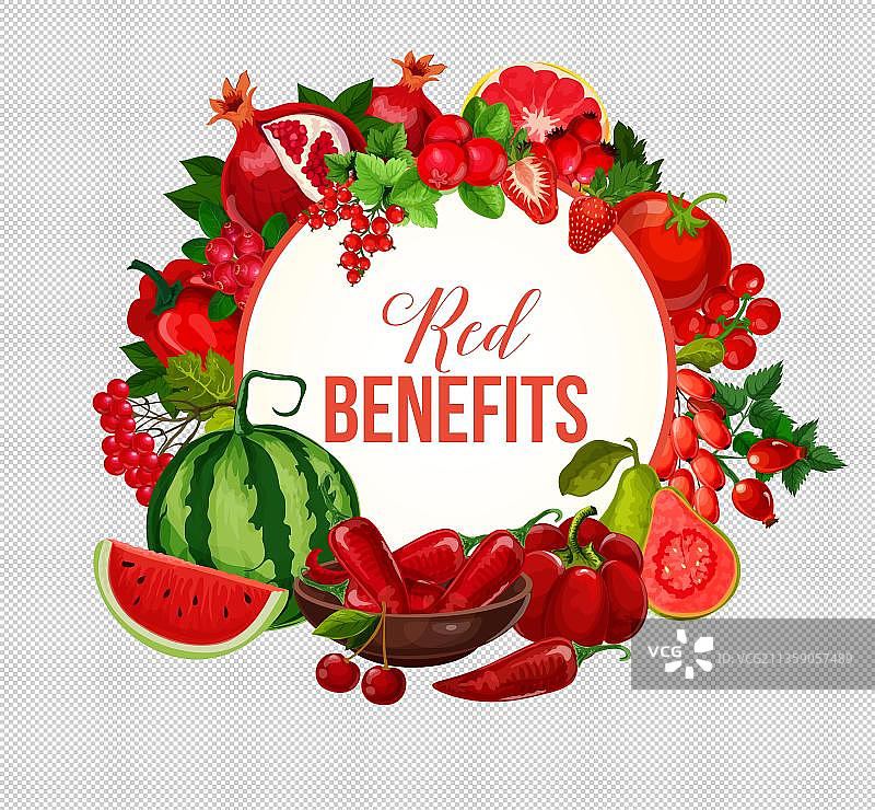 卡通红色蔬菜水果装饰图片素材