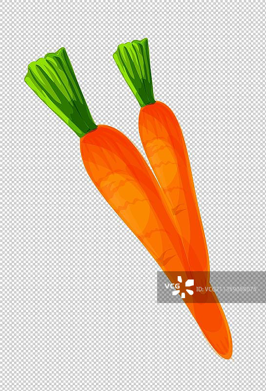 手绘卡通胡萝卜图片素材
