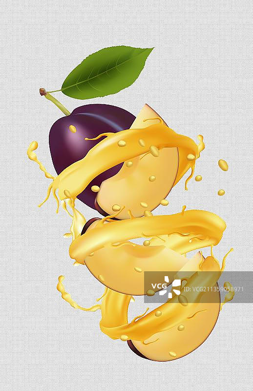 新鲜水果西梅高清PNG素材图片素材