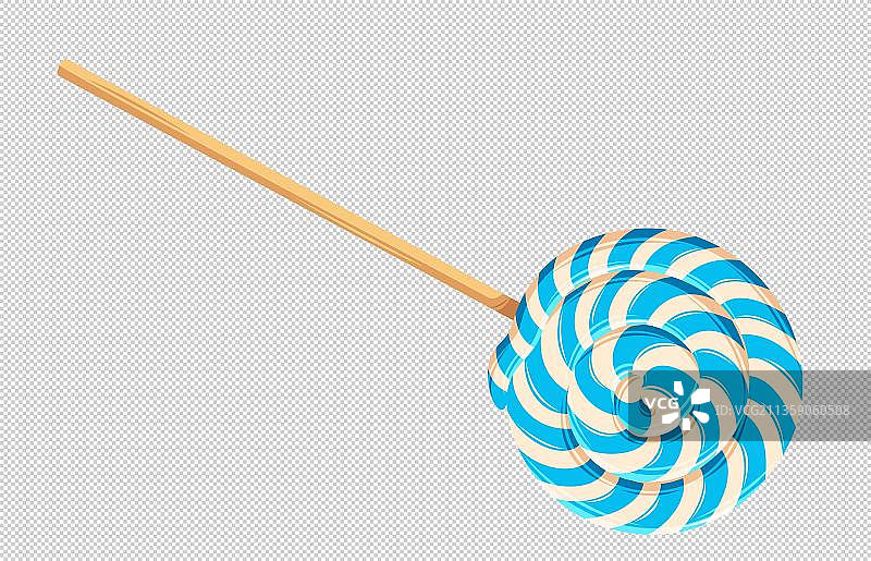 蓝色棒棒糖元素图片素材