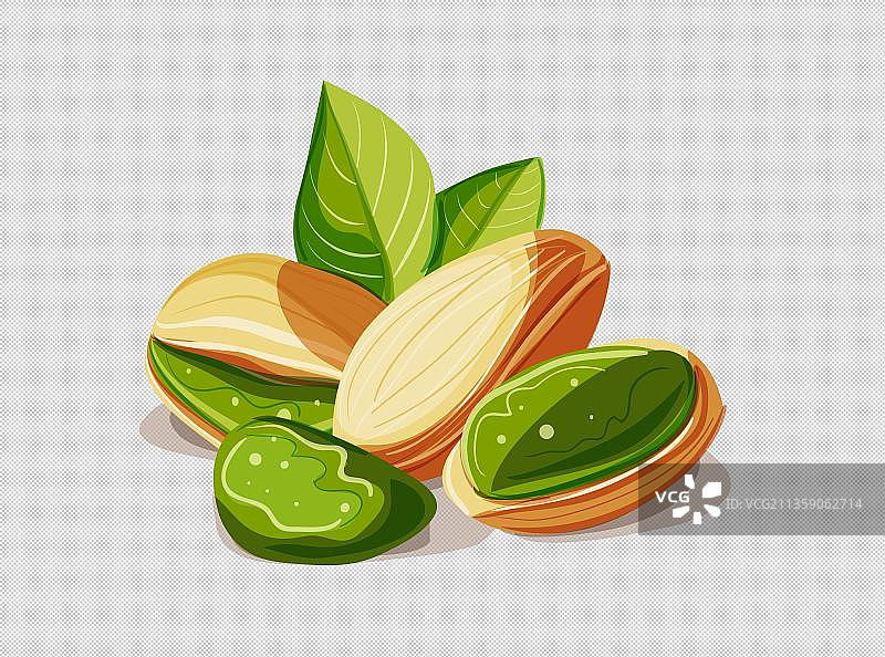 卡通一堆开心果元素图片素材