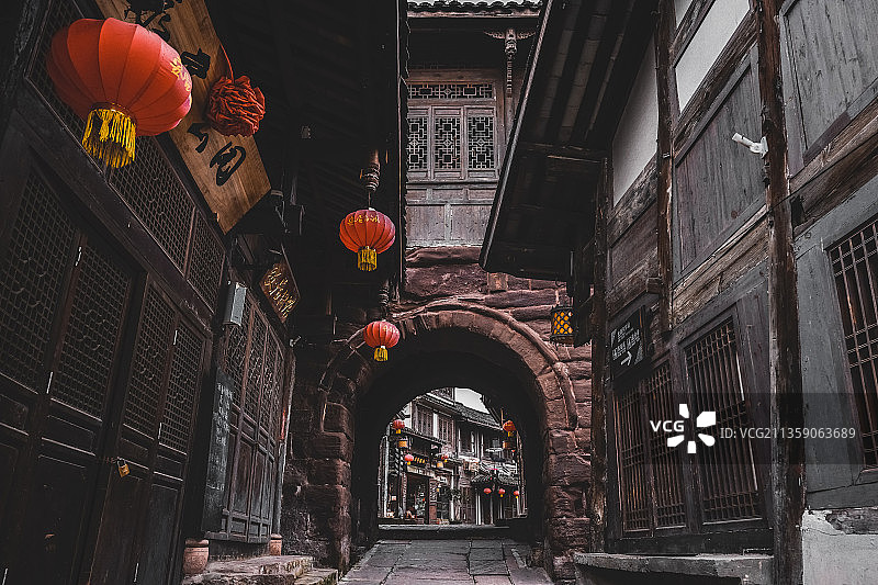 重庆周边游之铜梁安居古城古风古韵的老建筑老城门老街巷图片素材