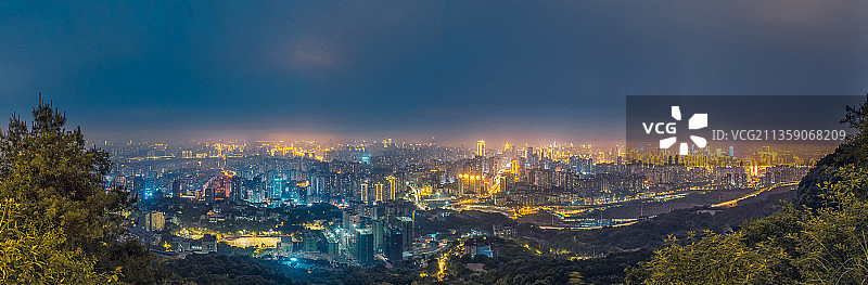 重庆南岸区夜景全景图片素材