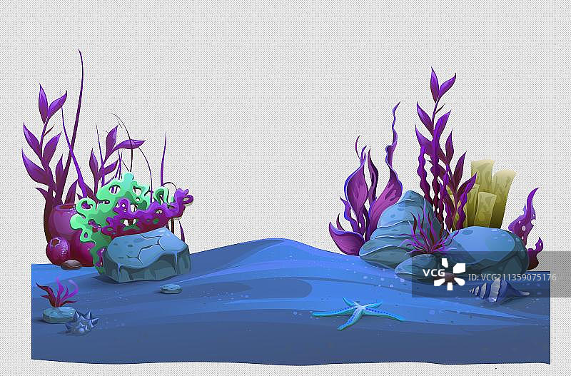 卡通海底海洋世界元素图片素材