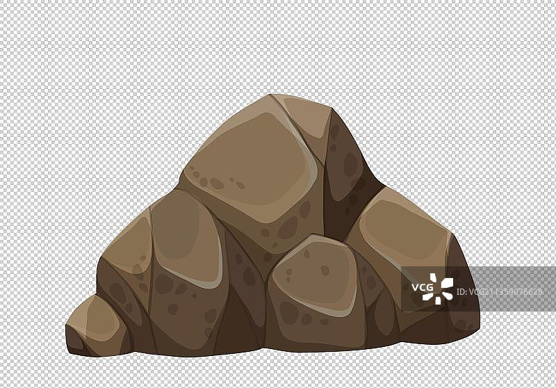 漫画风石头元素图片素材