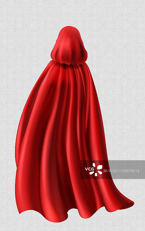 卡通飘扬的红色斗篷图片素材