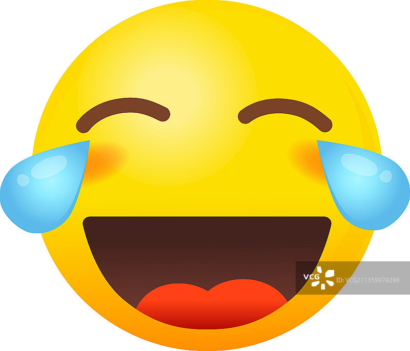 喜极而泣表情符号贴纸心情哈哈笑话图片素材