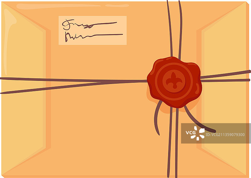 信封火漆封蜡复古信件验证图片素材