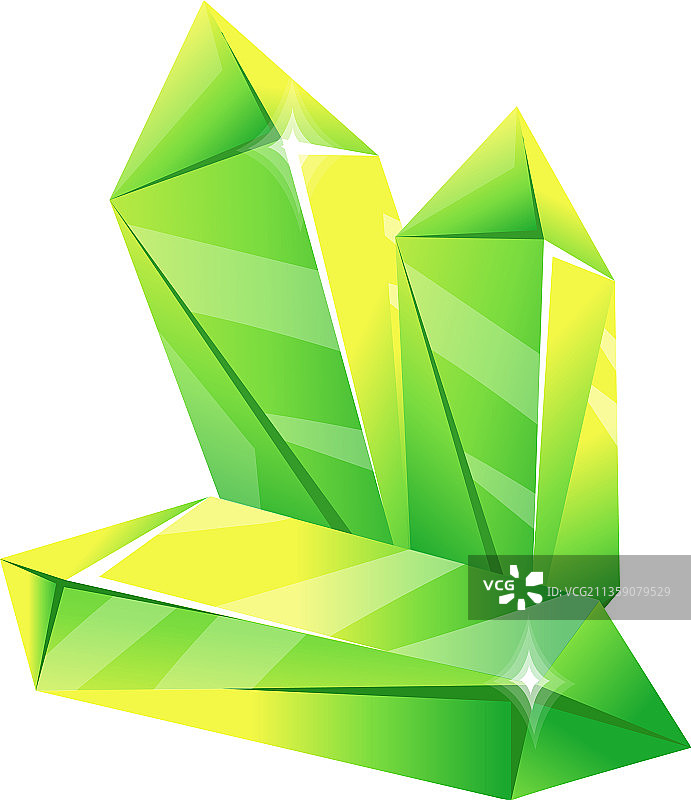 绿色结构的祖母绿水晶石窟切割图片素材