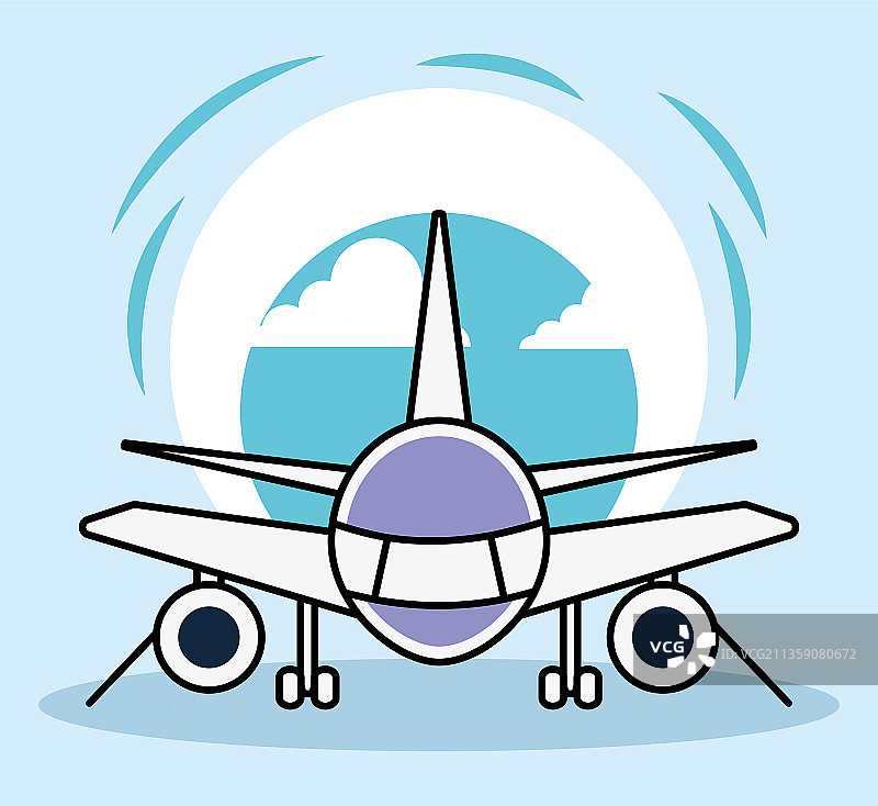 彩色飞机图片素材