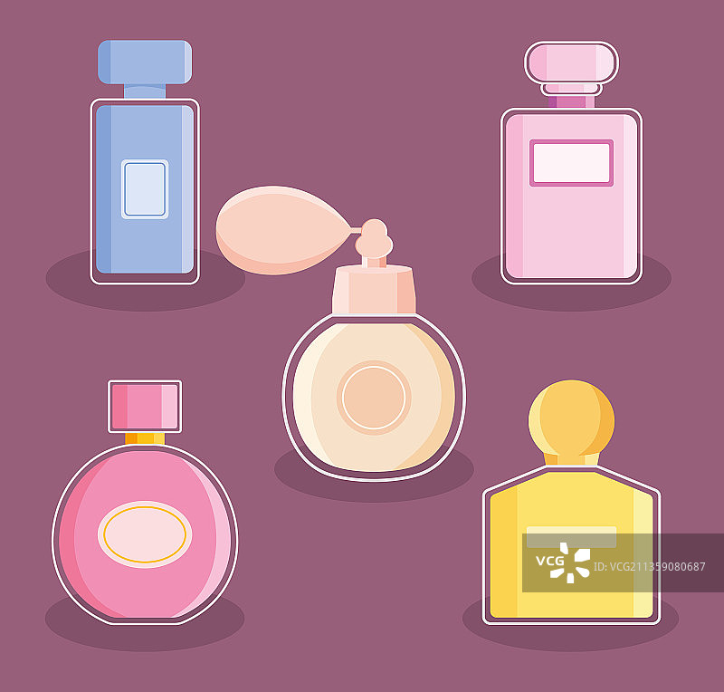 香水瓶图标合集图片素材
