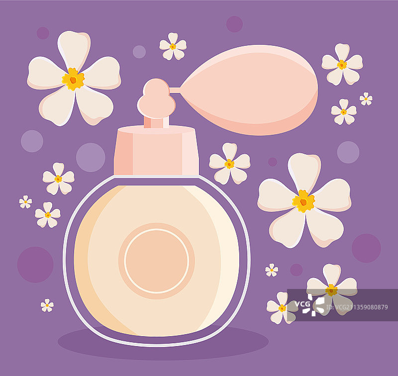 茉莉花香水瓶图片素材