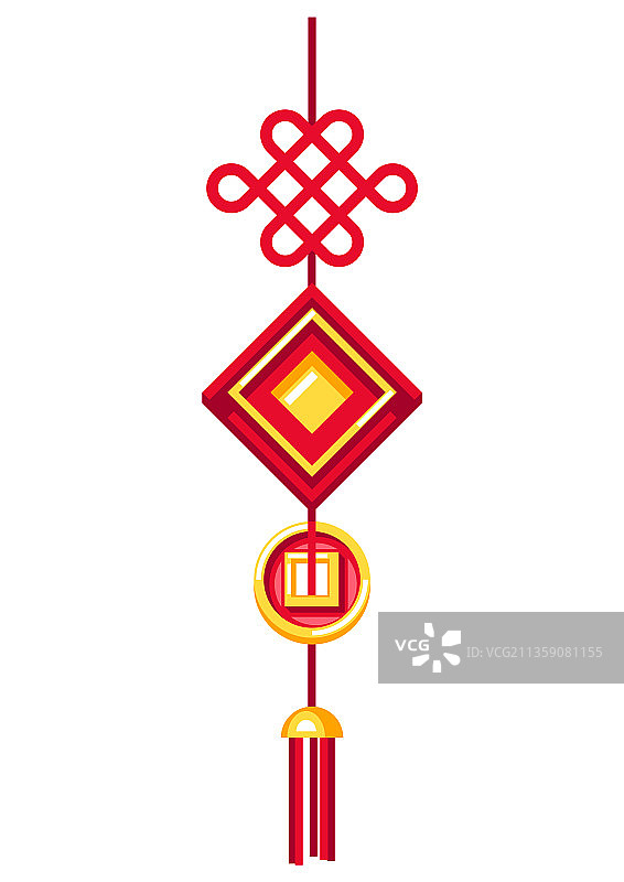 中国风悬挂护身符图片素材