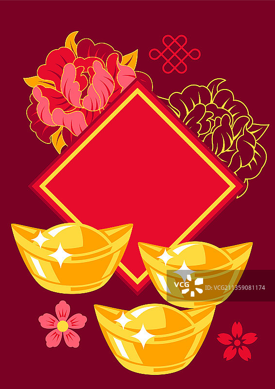 新春快乐贺卡背景图片素材