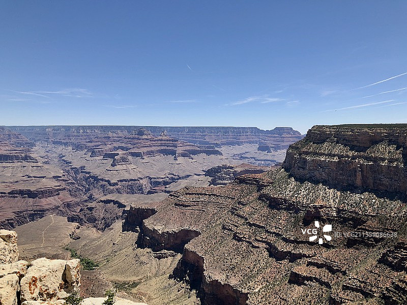 美国亚利桑那州大峡谷国家公园的阴天景观航拍图片素材