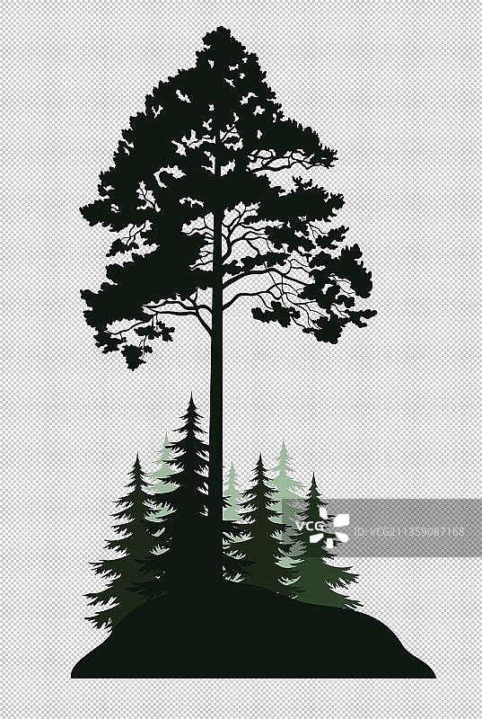 卡通绿色植物紫龙角图片素材