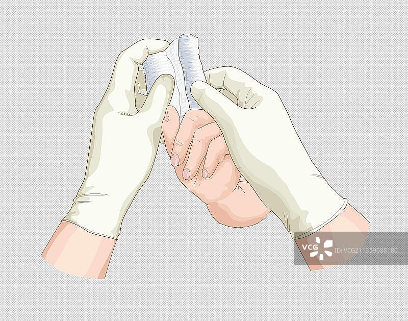 包扎伤口的手指元素图片素材