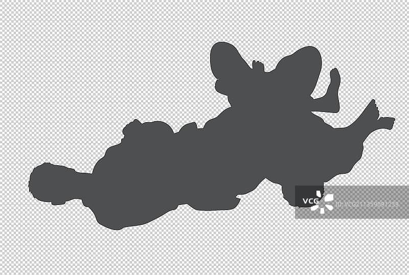 摔跤人物剪影图片素材