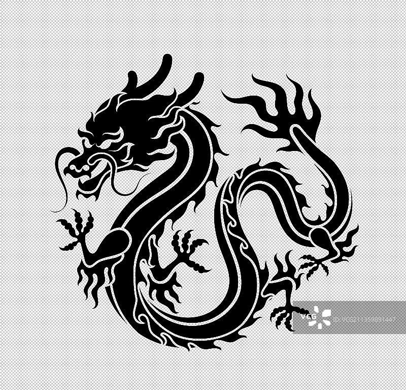 黑色龙图片图片素材