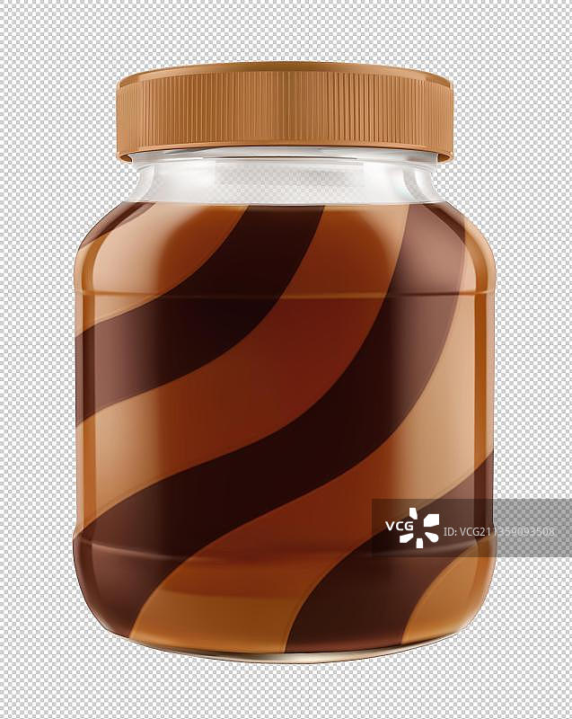 一瓶双色巧克力酱图片素材