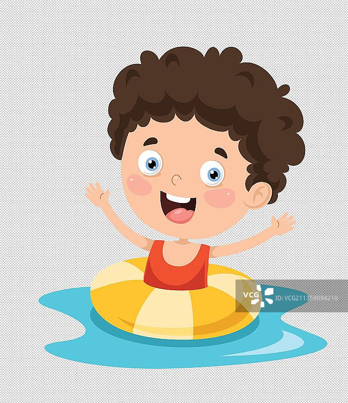 游泳的儿童图片素材