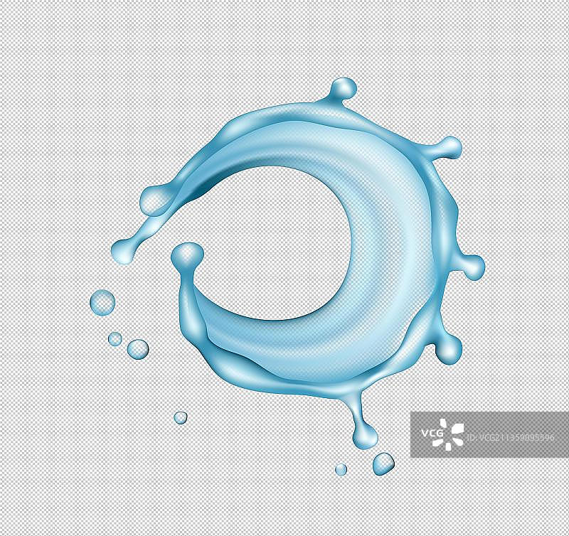 蓝色水花图片素材