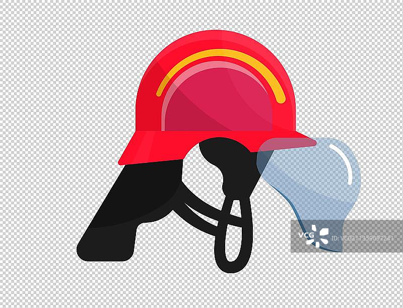 卡通红色消防帽图片素材