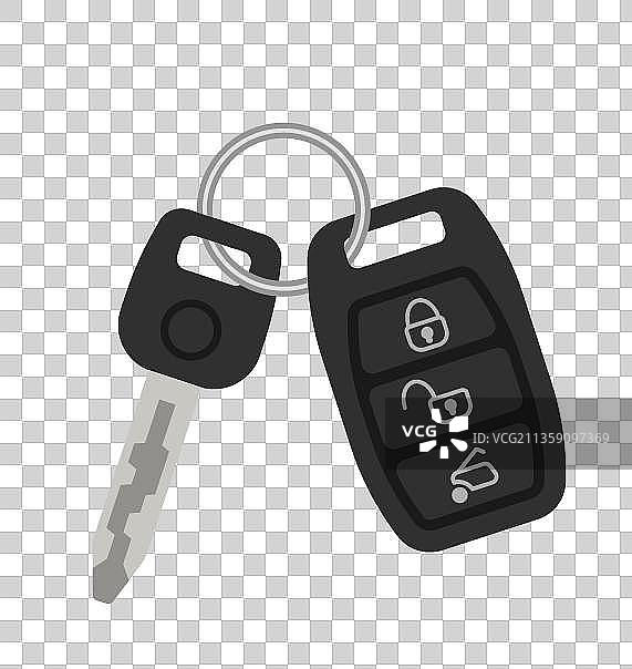 卡通黑色汽车钥匙免抠元素图片素材